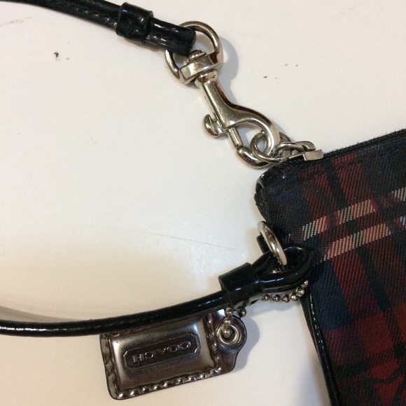 Coach Poppy Tartan Plaid Small Wristlet - Picture 4 of 15